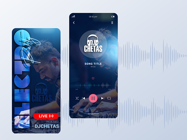 Check Behance Portfolio - Music Streaming App