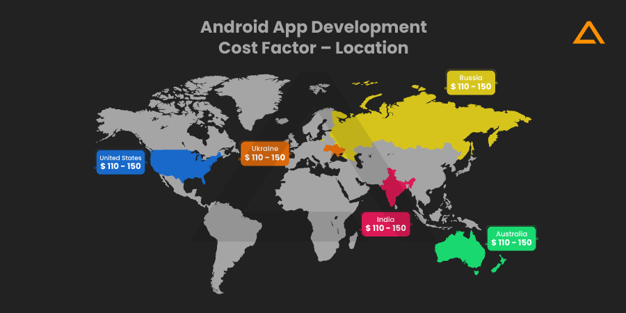 Android App Development Cost Factor – Location